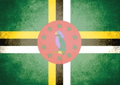 Dominica vintage flag