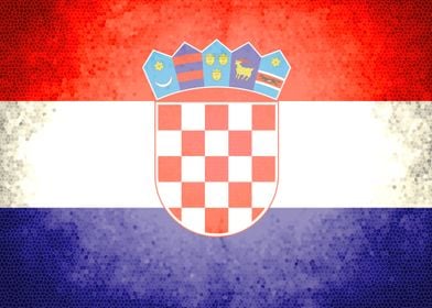 Croatia vintage flag