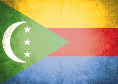 Comoros vintage flag