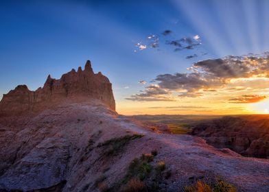 Sunset at the Badlands