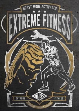 Fitness I Love Gym Gym' Poster, picture, metal print, paint by ZS C O M M E  R C E, Displate