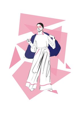 Pink geometric fashion