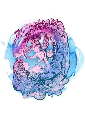 Mermaid and Angel Circle