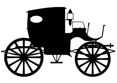 Old Carriage Silhouette