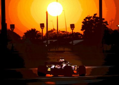 Lewis Hamilton sunset