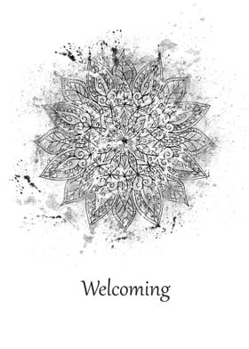 Mandala welcoming white