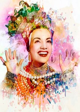 Carmen Miranda Color Art