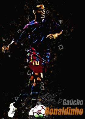 Ronaldinho Splatter art