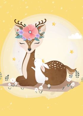 deer and the bunny