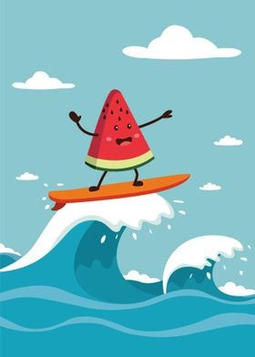 Watermelon Surfing