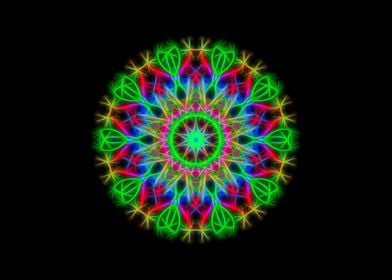 Mandala glowing circle 1