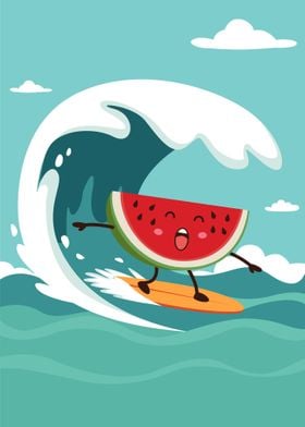 Watermelon Surfing