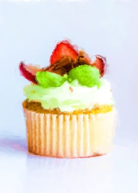 Cupcake watercolor