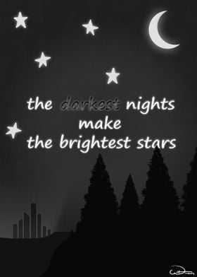 Darkest night bright stars