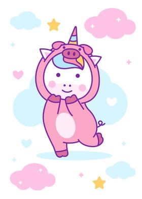 Unicorn in Pig Costume