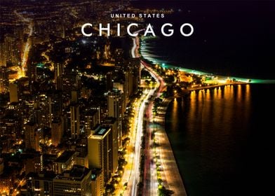 Chicago city night