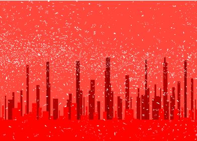 Red City Background