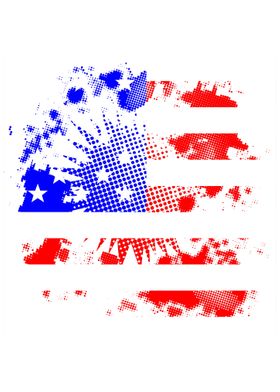 Halftone Grunge USA Flag