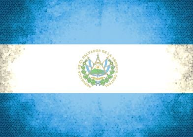 El Salvador vintage flag