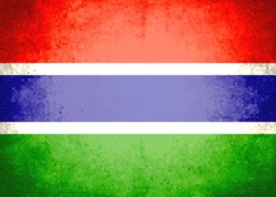 Gambia vintage flag