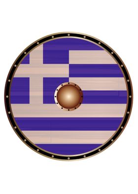 Greek Flag Viking Shield