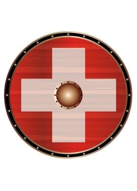 Swiss Flag Viking Shield