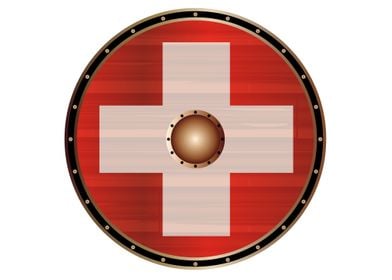 Swiss Flag Viking Shield