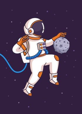 Juggling Soccer Astronaut
