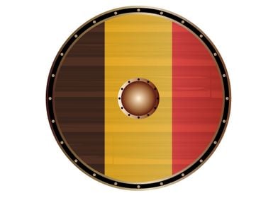 Belgium Flag Viking Shield