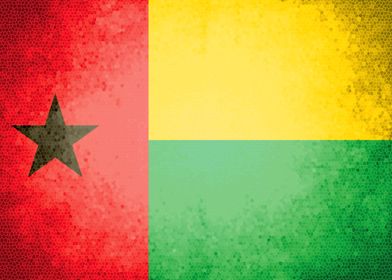 Guinea Bissau vintage flag