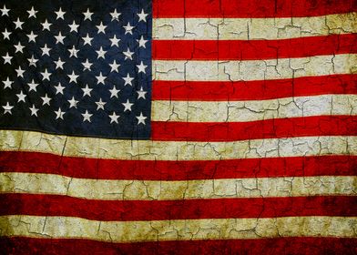 Cracked American flag 