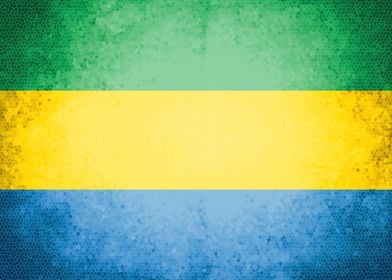 Gabon vintage flag