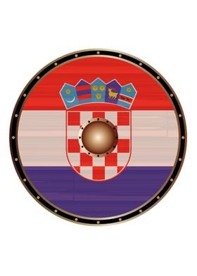 Croatia Flag Viking Shield