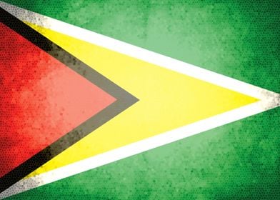 Guyana vintage flag