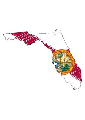 Florida State Flag Map