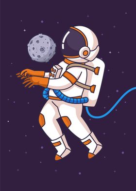 Juggling Soccer Astronaut