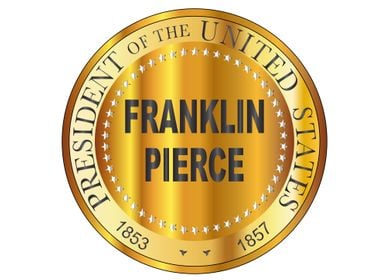 Franklin Pierce Gold Stamp