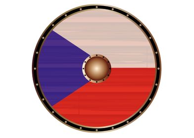 Czech Republic Flag Shield