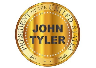 John Tyler Gold Stamp