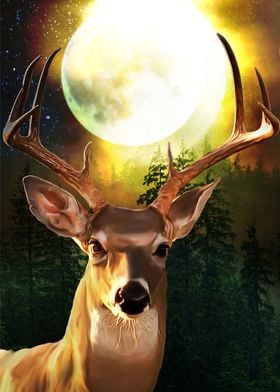 Painted Reindeer Moon