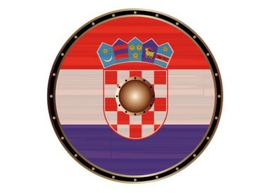 Croatia Flag Viking Shield