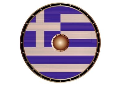 Greek Flag Viking Shield