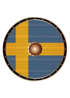 Sweden Flag Viking Shield