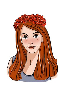 Girl with red hair