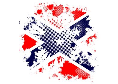 Halftone Confederate Flag 