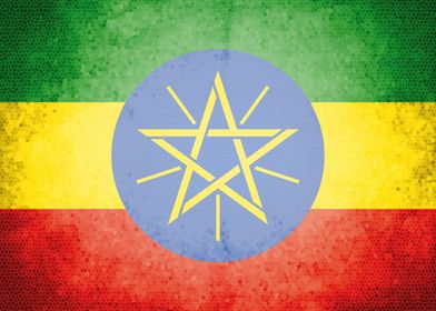 Ethiopia vintage flag