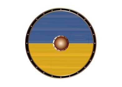 Ukraine Flag Viking Shield