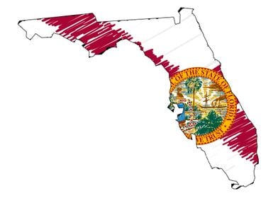 Florida State Flag Map