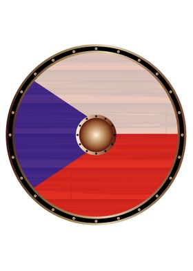 Czech Republic Flag Shield