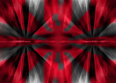 digital abstract art red
